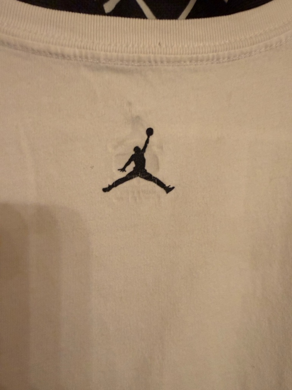 Nike Cream T-Shirt with Metallic Silver Jumpman - Picture 3 of 5